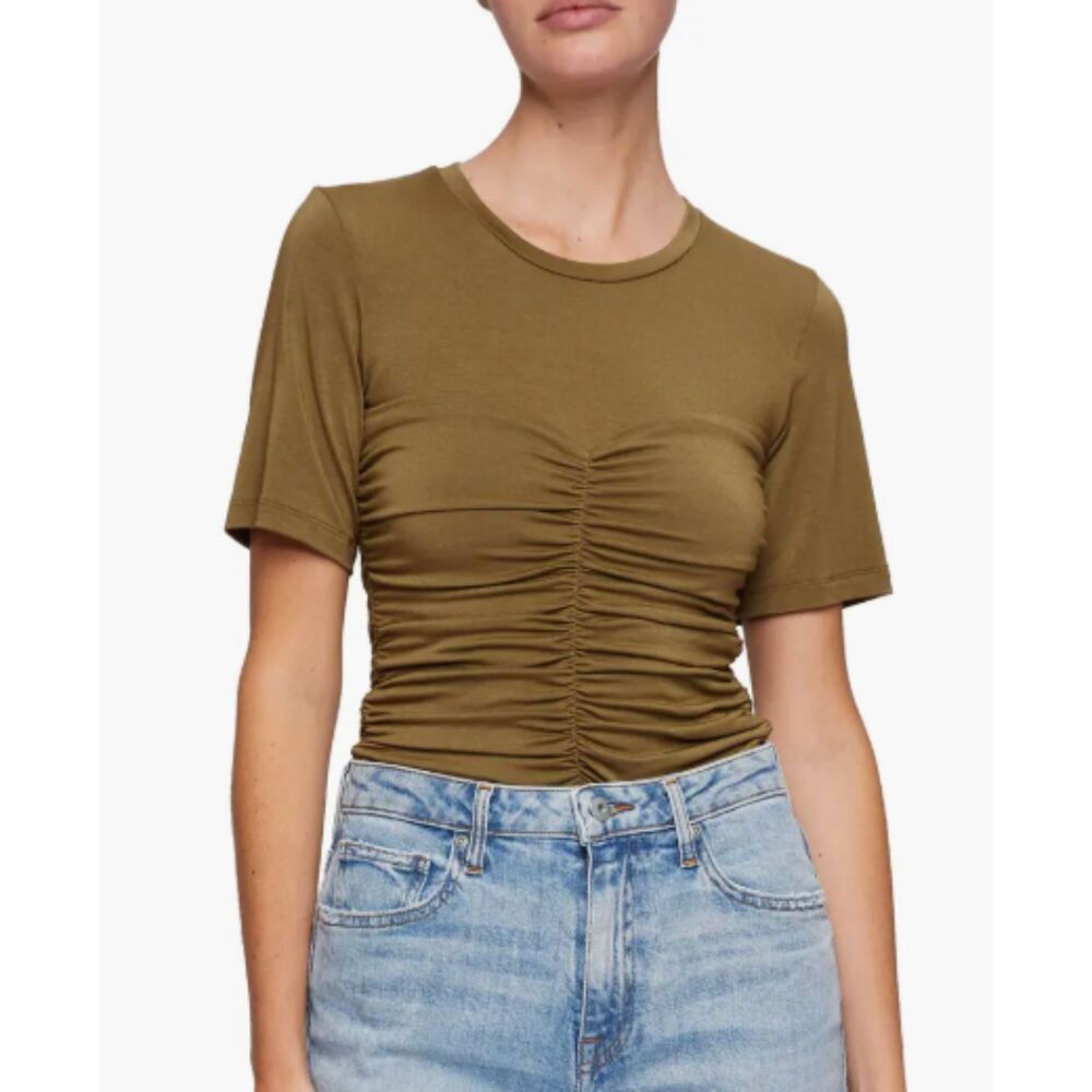 Jonathan Simkhai Standard Tansy Jersey Top Forest Floor Medium